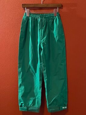 Oaki Boy’s Classic Trail 2 Green Trail Gorpcore Outdoor Waterproof Rain Pants